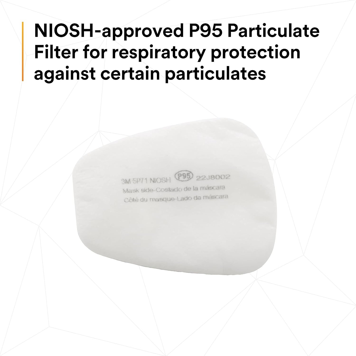 image:image3M Respirator Filter Replacement 5P71 5 Pairs P95 Must Be Used with 3M 5000 Respirators or 3M Cartridges 6000 Series
