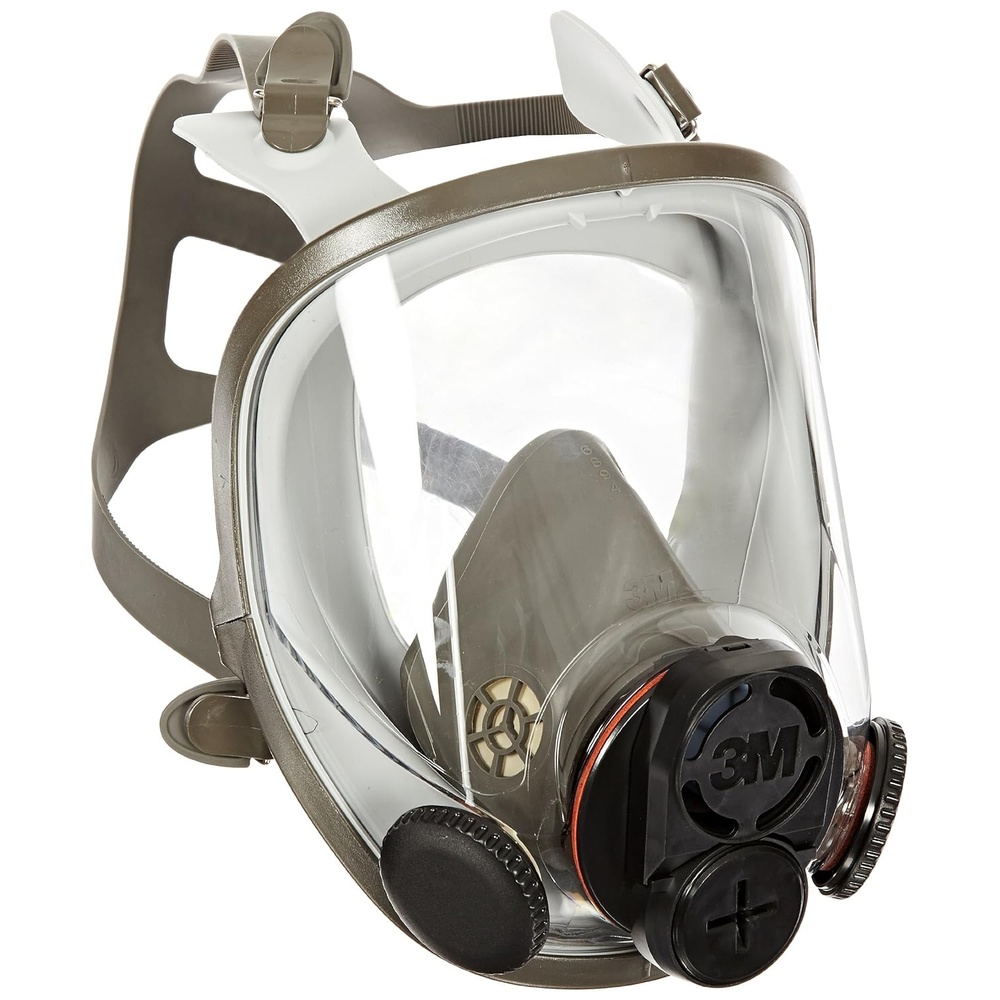 image:image3M Full Facepiece Reusable Respirator 6900DIN NIOSH Respiratory Protection Large Lens ANSI Lightweight Silicone Faceseal Cool Flow Valve Easy Clean Bayonet Connections Cleaning Sanding LSmall