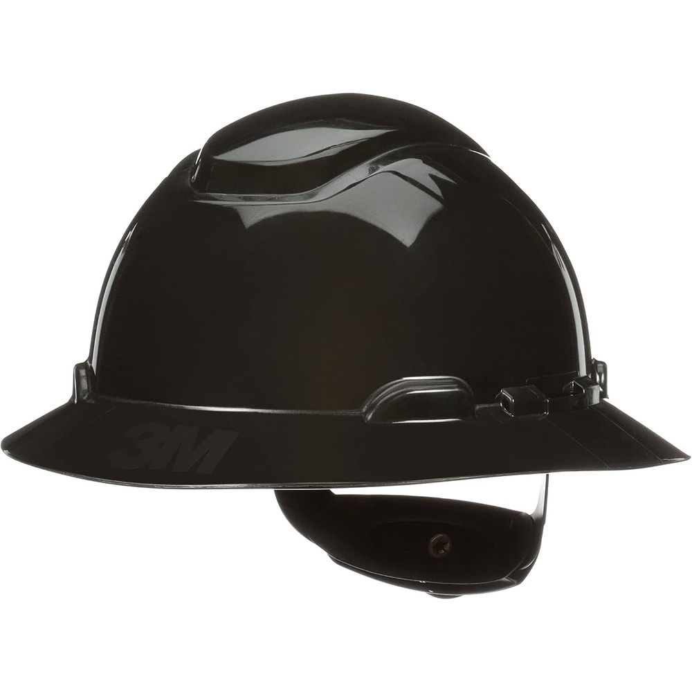 image:image3M Hard Hat SecureFit H800 Series Full Brim Style Safety Helmet with Uvicator Sensor 4Point Pressure Diffusion Ratchet Suspension ANSI Z871Black