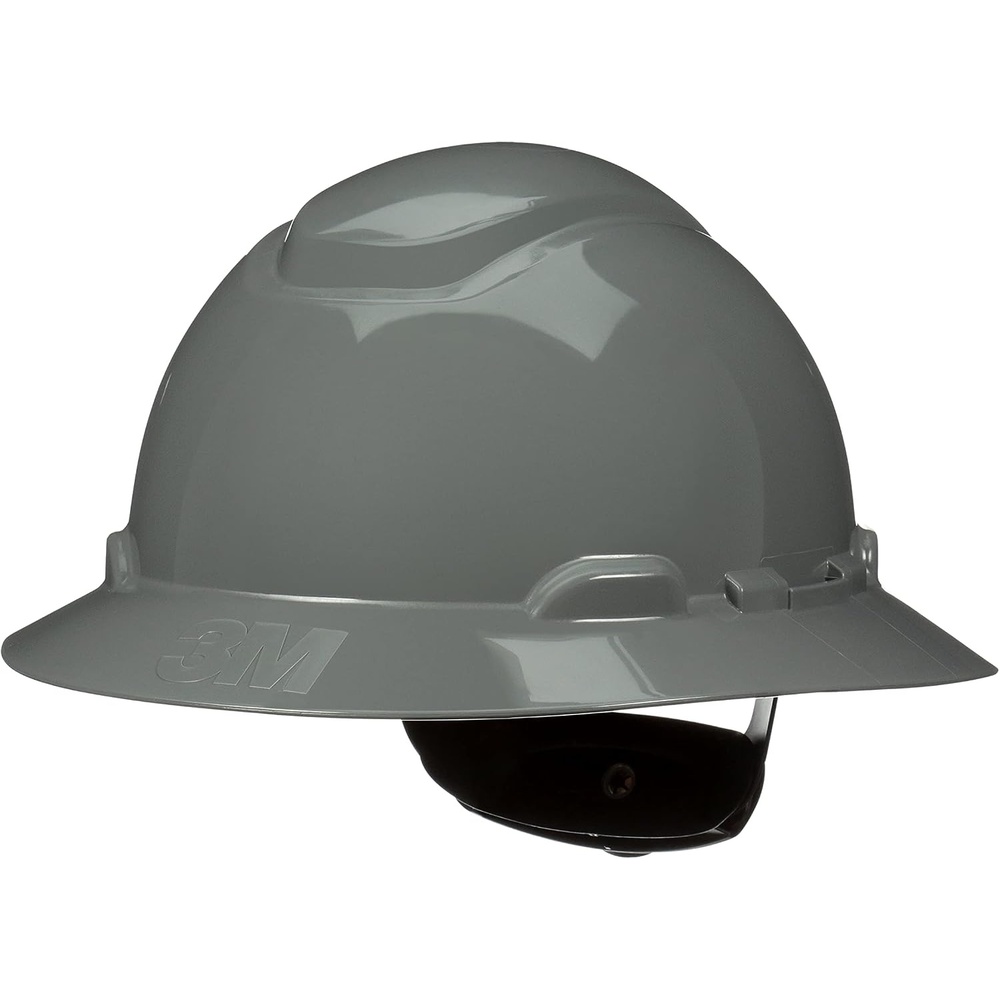 image:image3M Hard Hat SecureFit H800 Series Full Brim Style Safety Helmet with Uvicator Sensor 4Point Pressure Diffusion Ratchet Suspension ANSI Z871Gray
