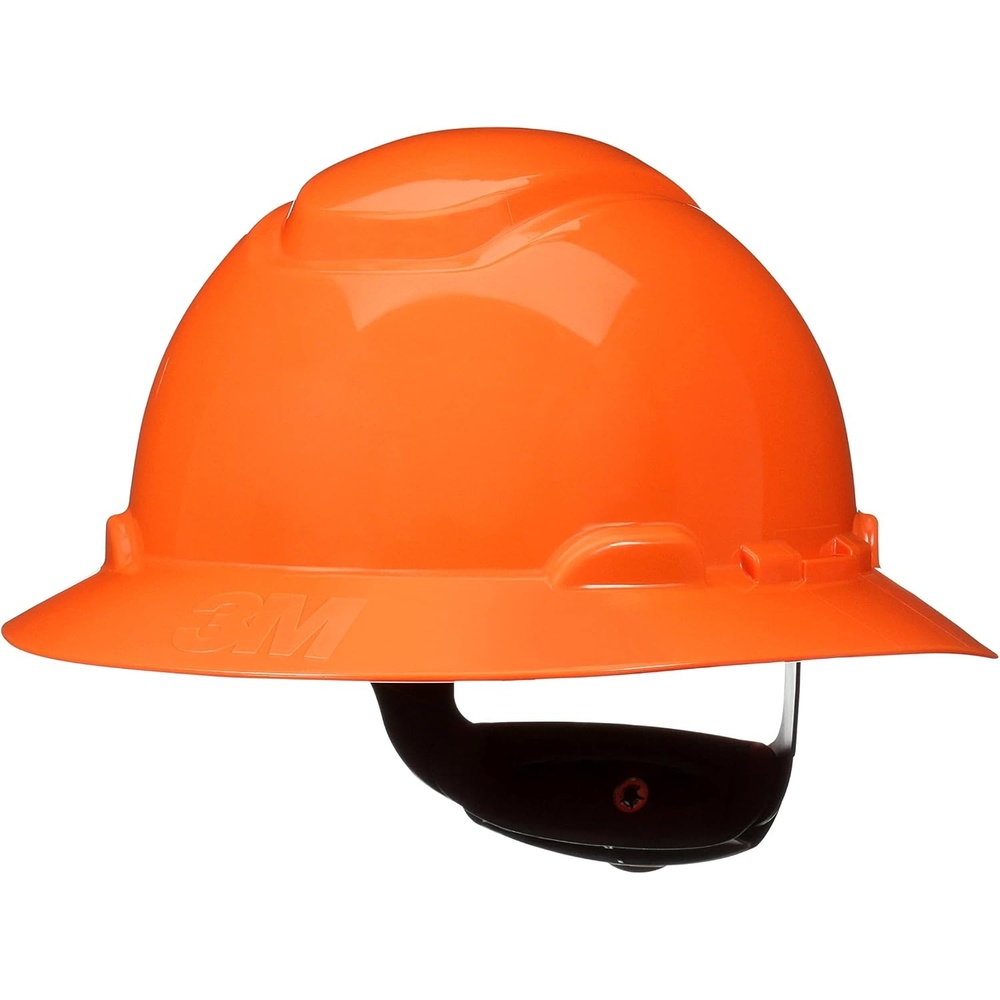 image:image3M Hard Hat SecureFit H800 Series Full Brim Style Safety Helmet with Uvicator Sensor 4Point Pressure Diffusion Ratchet Suspension ANSI Z871Orange