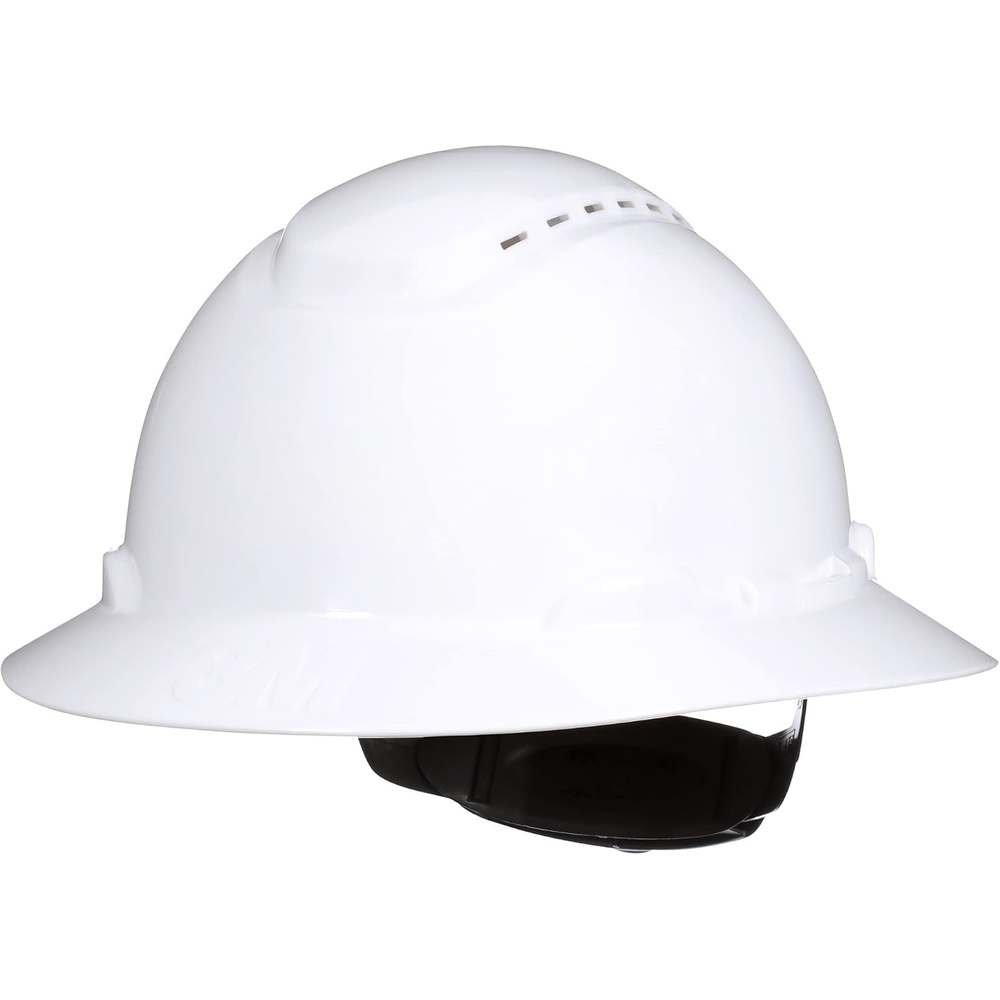 image:image3M Hard Hat SecureFit H800 Series Full Brim Style Safety Helmet with Uvicator Sensor 4Point Pressure Diffusion Ratchet Suspension ANSI Z871White