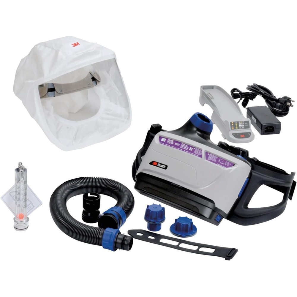 image:image3M PAPR Respirator Versaflo Powered Air Purifying Respirator Kit TR600HKS Healthcare Small Headcover Easy to Use and Easy to Maintain AllinOne Respiratory Protection High Capacity Battery