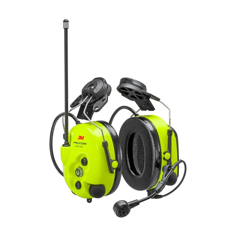 image:image3M PELTOR LiteCom Plus Headset MT73H7P3E4610NA Hearing Protector Attaches to Hard Hat 2Way Radio NoiseCancelling Speech Microphone HandsFree Protective CommunicationHard Hat Attachment