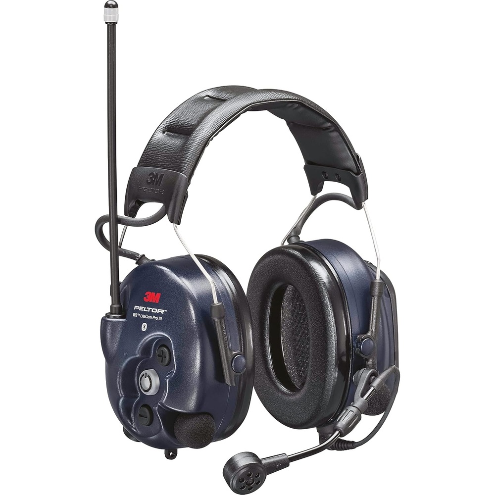 image:image3M PELTOR WS LiteCom PRO III Headset Neckband Professional Grade Durability Wireless TwoWay Communication Radio Bluetooth Boom Microphone Navy Blue MT73H7B4D10NAHeadband