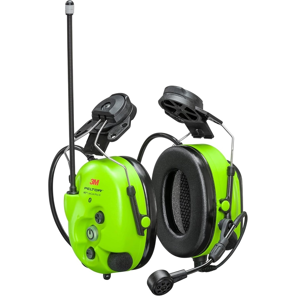 image:image3M PELTOR WS LiteCom Pro III Headset MT73H7P3E4D10NA GB BrightYellow Hard Hat Attached Pack of 1