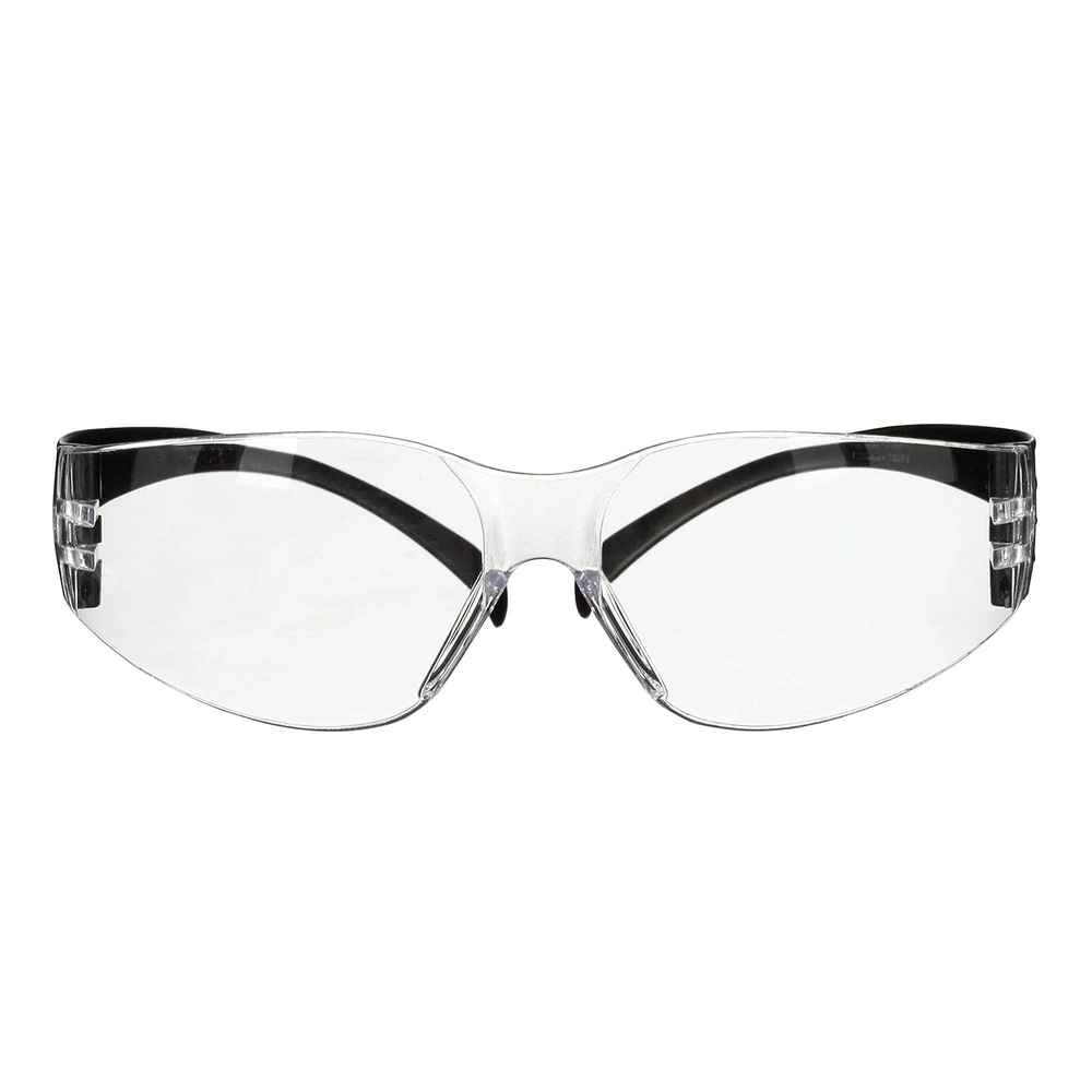 image:image3M Safety Glasses SecureFit 100 Series 20 Pack Impact Rated ANSI Z87 AntiFog AntiScratch Amber Lens Black Temples with SelfAdjusting Temples and Molded Nose Bridge SF103AFBLKClear Lens  Black Frame