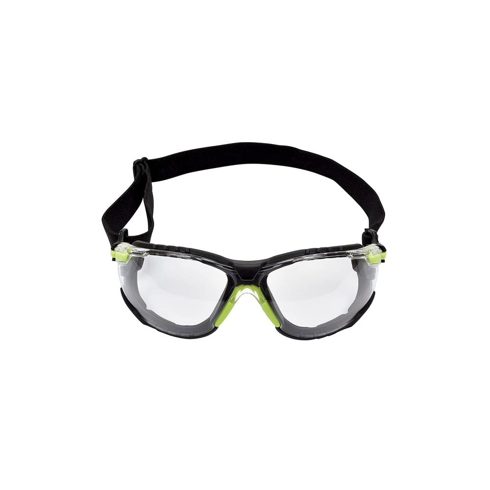 image:image3M Safety Glasses Solus 1000 S1207SGAF ANSI Z87 Scotchgard AntiFog Lens GreenBlack Frame IndoorOutdoor Gray Lens Padded Temple Soft Nosebridge UV Protection Premium Eye ProtectionClear Lens  GreenBlack Frame  No Temples
