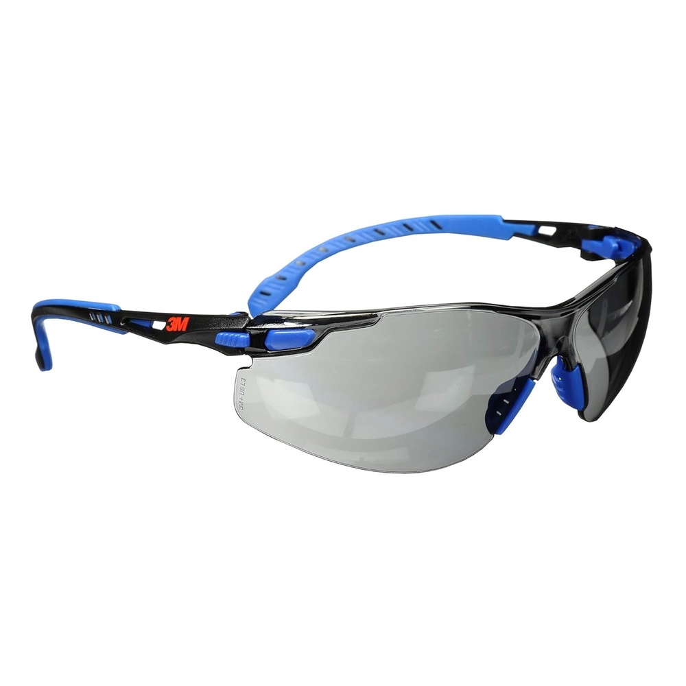 image:image3M Safety Glasses Solus 1000 S1207SGAF ANSI Z87 Scotchgard AntiFog Lens GreenBlack Frame IndoorOutdoor Gray Lens Padded Temple Soft Nosebridge UV Protection Premium Eye ProtectionGray Lens  BlueBlack Frame