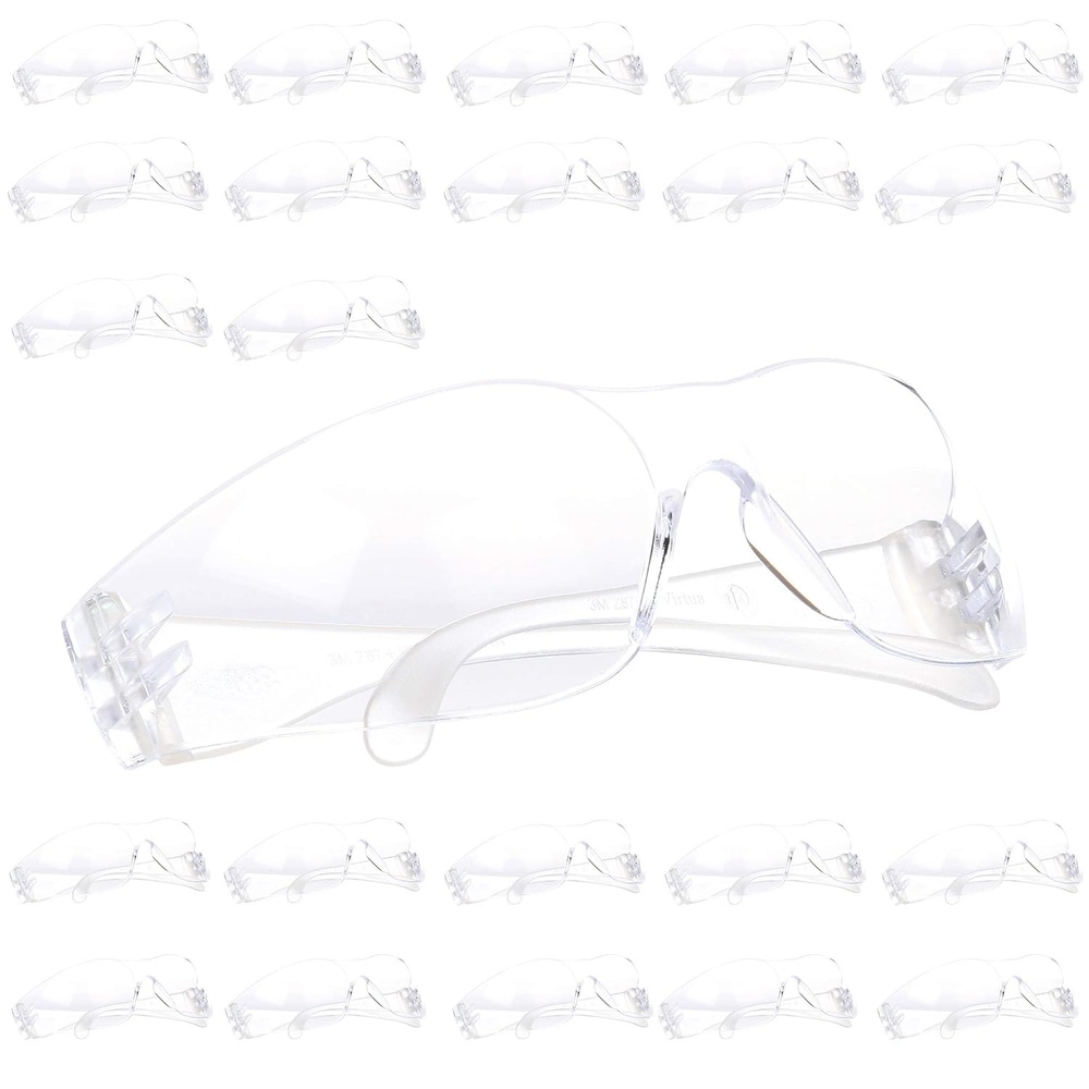image:image3M Safety Glasses Virtua 11228 Pack of 100 ANSI Z87 Unisex Clear Lens Clear Frame Economical Eye Protection Lightweight UVA UVB UVCPack of 100