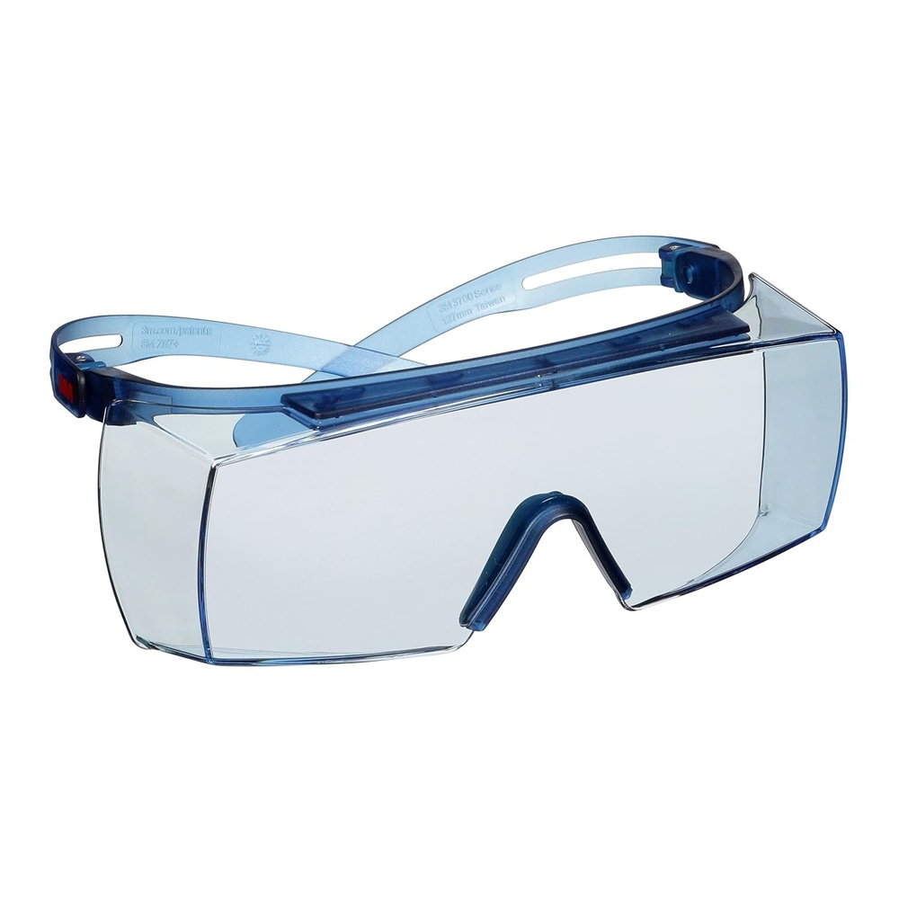 image:image3M SecureFit 3700 Series 1 Pair Blue Temples Scotchgard AntiFog Coating Light Blue OTG Lens SF3704SGAFBLU