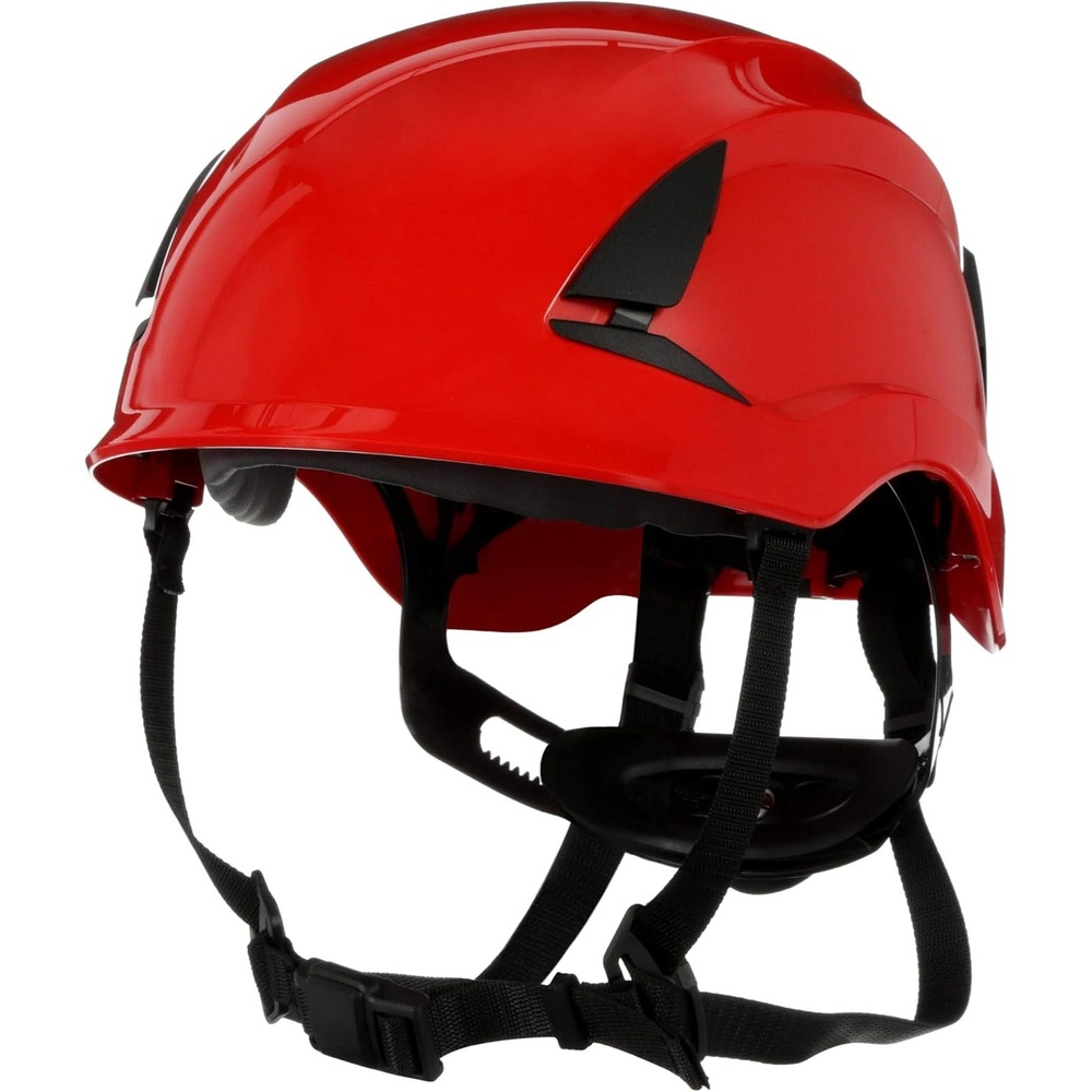 image:image3M SecureFit Safety Helmet with 6 Point Suspension System and Chin Strap for Construction and Heavy Infrastructure and Working at HeightRed