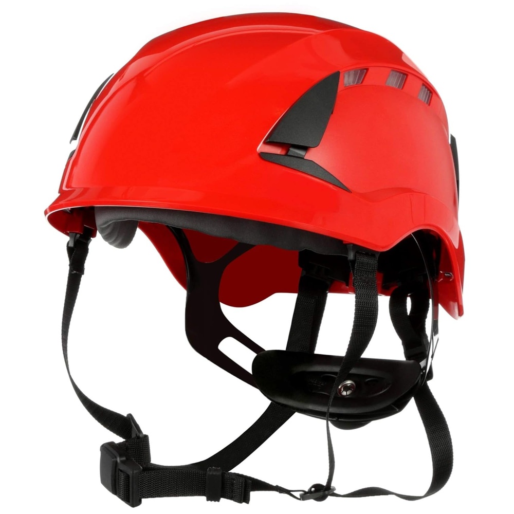 image:image3M SecureFit Safety HelmetHard Hat Climbing Style Construction Manufacturing Forestry Utilities Work at Height X5005VANSI Vented Red