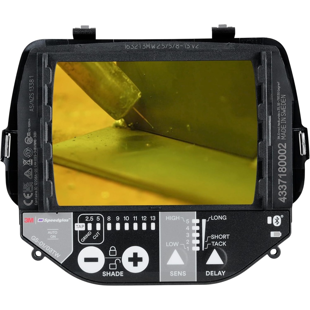 image:image3M Speedglas G5 AutoDarkening Filter ADF Tack Weld 46000030TW Bluetooth Compatible with G501 and G503 Helmets TAP Tack Weld Mode Natural Color ANSI Z871 CSA Z943