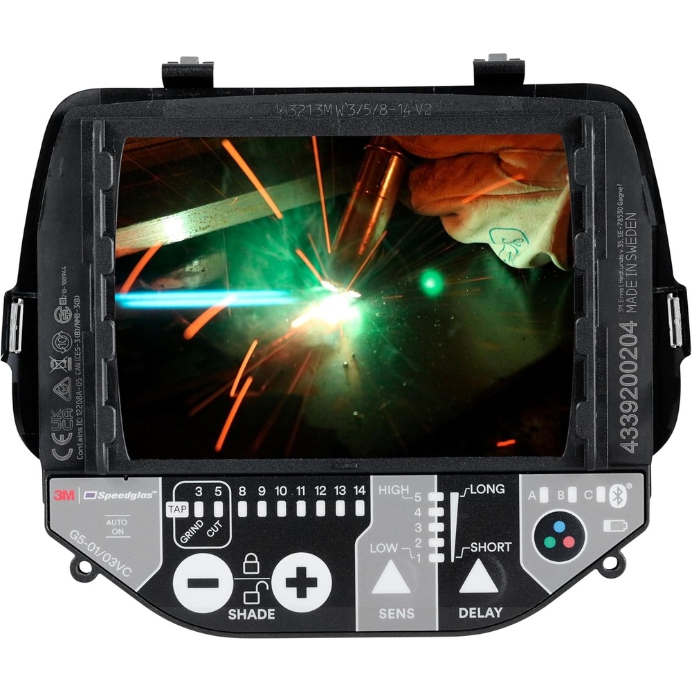 image:image3M Speedglas G5VC AutoDarkening Filter ADF Variable Color 46000030VC Bluetooth Compatible with G501 and G503 Helmets Natural Color TAP Variable Color ANSI Z871 CSA Z943