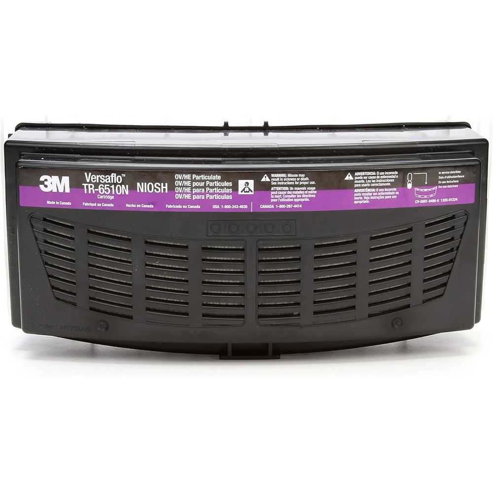 image:image3M Versaflo HEPA Cartridge TR6510N Organic Vapors For TR600TR800 Powered Air Purifying Respirator PAPR 5Case MagentaBlackCartridge