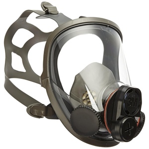 3M Full Facepiece Reusable Respirator 6900DIN, NIOSH, Respiratory Protection, Large Lens, ANSI, Lightweight, Silicone Faceseal, Cool Flow Valve, Easy Clean, Bayonet Connections, Cleaning, Sanding, L(Medium)