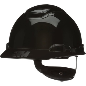 3M Hard Hat SecureFit H-700 Series Cap Style Safety Helmet with Uvicator Sensor, 4-Point Pressure Diffusion Ratchet Suspension(Black)