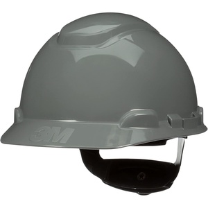 3M Hard Hat SecureFit H-700 Series Cap Style Safety Helmet with Uvicator Sensor, 4-Point Pressure Diffusion Ratchet Suspension(Grey)