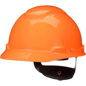 3M Hard Hat SecureFit H-700 Series Cap Style Safety Helmet with Uvicator Sensor, 4-Point Pressure Diffusion Ratchet Suspension(Orange)
