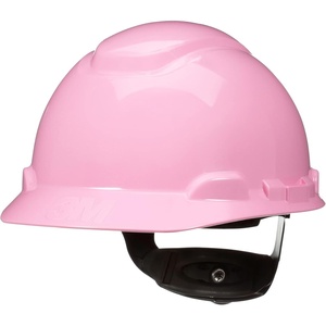 3M Hard Hat SecureFit H-700 Series Cap Style Safety Helmet with Uvicator Sensor, 4-Point Pressure Diffusion Ratchet Suspension(Pink)