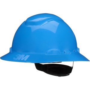 3M Hard Hat SecureFit H-800 Series Full Brim Style Safety Helmet with Uvicator Sensor, 4-Point Pressure Diffusion Ratchet Suspension, ANSI Z87.1(Blue)