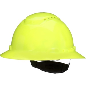 3M Hard Hat SecureFit H-800 Series Full Brim Style Safety Helmet with Uvicator Sensor, 4-Point Pressure Diffusion Ratchet Suspension, ANSI Z87.1(Hi Vis Yellow)