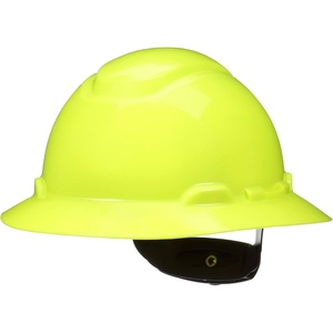 3M Hard Hat SecureFit H-800 Series Full Brim Style Safety Helmet with Uvicator Sensor, 4-Point Pressure Diffusion Ratchet Suspension, ANSI Z87.1(Hi Viz Yellow)