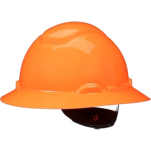 3M Hard Hat SecureFit H-800 Series Full Brim Style Safety Helmet with Uvicator Sensor, 4-Point Pressure Diffusion Ratchet Suspension, ANSI Z87.1(Hi-Vis Orange)