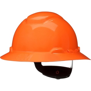 3M Hard Hat SecureFit H-800 Series Full Brim Style Safety Helmet with Uvicator Sensor, 4-Point Pressure Diffusion Ratchet Suspension, ANSI Z87.1(Orange)
