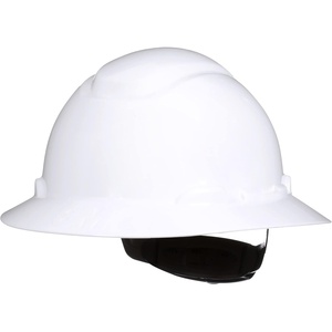 3M Hard Hat SecureFit H-801SFR-UV, White, Non-Vented Full Brim Style Safety Helmet with Uvicator Sensor, 4-Point Pressure Diffusion Ratchet Suspension, ANSI Z87.1