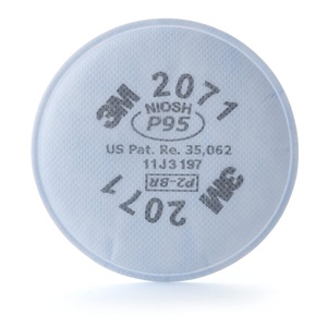 3M P95 Respirator Filter 2071, 50 Pairs, Helps Protect Against Oil And Non-Oil Based Particulates