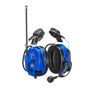 3M PELTOR WS LiteCom PRO III Headset, Neckband, Professional Grade Durability, Wireless Two-Way Communication Radio, Bluetooth, Boom Microphone, Navy Blue, MT73H7B4D10NA(Intrinsically Safe – Hard Hat Attached)