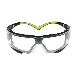 3M Safety Glasses, SecureFit, 20 Pack, ANSI Z87, Scotchgard Anti-Fog Anti-Scratch, Orange Lens, Brown/Black Frame, Flexible Temples(Clear Lens  Green/Black Frame With Gasket)