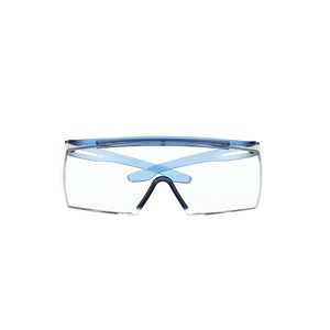 3M Safety Glasses, SecureFit 3700 Series, Scotchgard Anti-Fog Coating, Anti-Scratch, Fits Over Glasses, Clear Lens, Blue Temple(Clear Lens)
