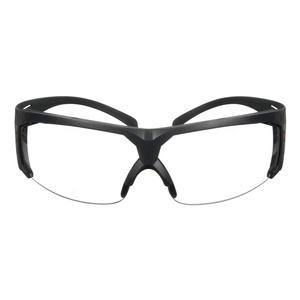 3M Safety Glasses, SecureFit 600, ANSI Z87, Scotchgard Anti-Fog Clear Lens, Black Frame, Flexible Temples(Clear Lens  Gray Frame)