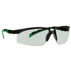 3M Safety Glasses, Solus 2000 Series, Anti-Scratch, IR Shade 5.0 Gray Lens, Black/Green Temples, Pack of 1(Ir Shade 1.7 Gray Lens)