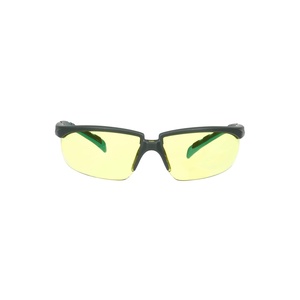 3M Safety Glasses, Solus 2000 Series, Scotchgard Anti-Fog Coating, Anti-Scratch, Amber Lens, Gray/Blue-Green Temples(Amber Lens)