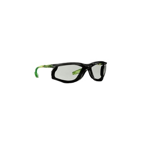 3M Safety Glasses, Solus CCS Series, ANSI Z87, Scotchgard Anti-Fog Coating, Gray I/O Lens, Pack of 1, Corded Ear Plug Control System, 99.9% UV Protection, SCCS07SGAF-GRN(Gray I/O Lens  Green/Black Frame With Foam Gasket)