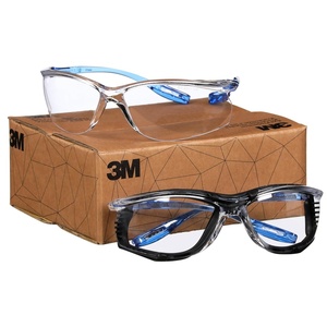3M Safety Glasses, Virtua CCS and Virtua Sport CCS 2-Pack, Anti-Fog, Clear Lens, ANSI Z87, Corded Ear Plug Control System, Removable Foam Gasket(Clear  Clear)