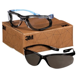 3M Safety Glasses, Virtua CCS and Virtua Sport CCS 2-Pack, Anti-Fog, Clear Lens, ANSI Z87, Corded Ear Plug Control System, Removable Foam Gasket(Clear  Gray)