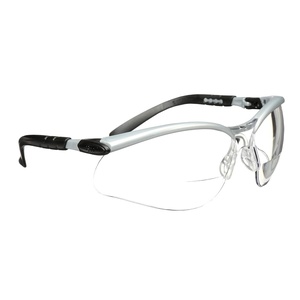 3M Safety Glasses with Readers, BX, +2.0, ANSI Z87, Anti-Fog Anti-Scratch Gray Lens, Silver Frame, Adjustable Length Temples and Lens Angle(Clean Lens (+2.5)  Silver/Black Frame)