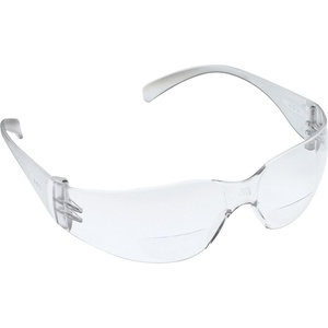 3M Safety Glasses with Readers, Virtua, +1.5 Diopter, Pack of 20, Anti-Fog Clear Lens, Clear Frame, Unisex Eye Protection, ANSI Z87, Magnifiying Bifocal Readers(1.5 Diopter)