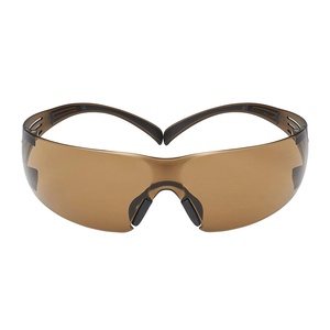 3M SecureFit Safety Glasses, 400 Series, Pack of 1, SF405SGAF-BLA, Black/Brown, Brown Scotchgard Anti-fog Lens