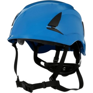 3M SecureFit Safety Helmet with 6 Point Suspension System and Chin Strap, for Construction and Heavy Infrastructure and Working at Height(Blue)