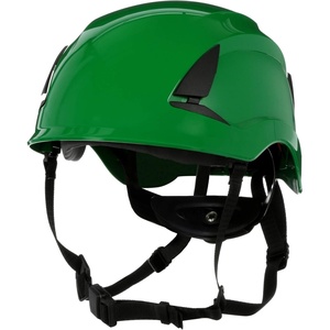 3M SecureFit Safety Helmet with 6 Point Suspension System and Chin Strap, for Construction and Heavy Infrastructure and Working at Height(Green)