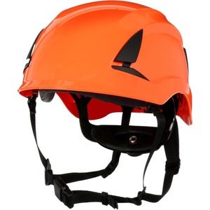 3M SecureFit Safety Helmet with 6 Point Suspension System and Chin Strap, for Construction and Heavy Infrastructure and Working at Height(Orange)