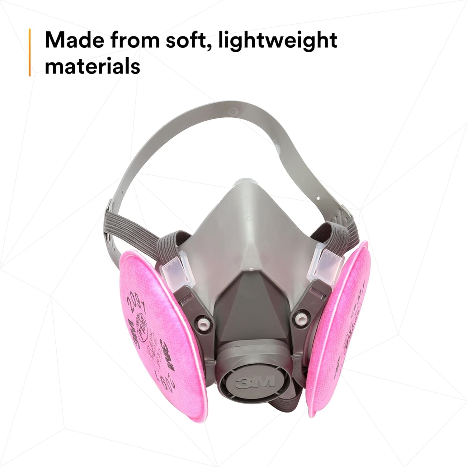 image:image3M Half Facepiece Reusable Respirator Assembly Kit 6191 Size Small P100 Lightweight Comfortable Easy to Adjust Includes 2091 Particulate Filter Welding Soldering Asbestos