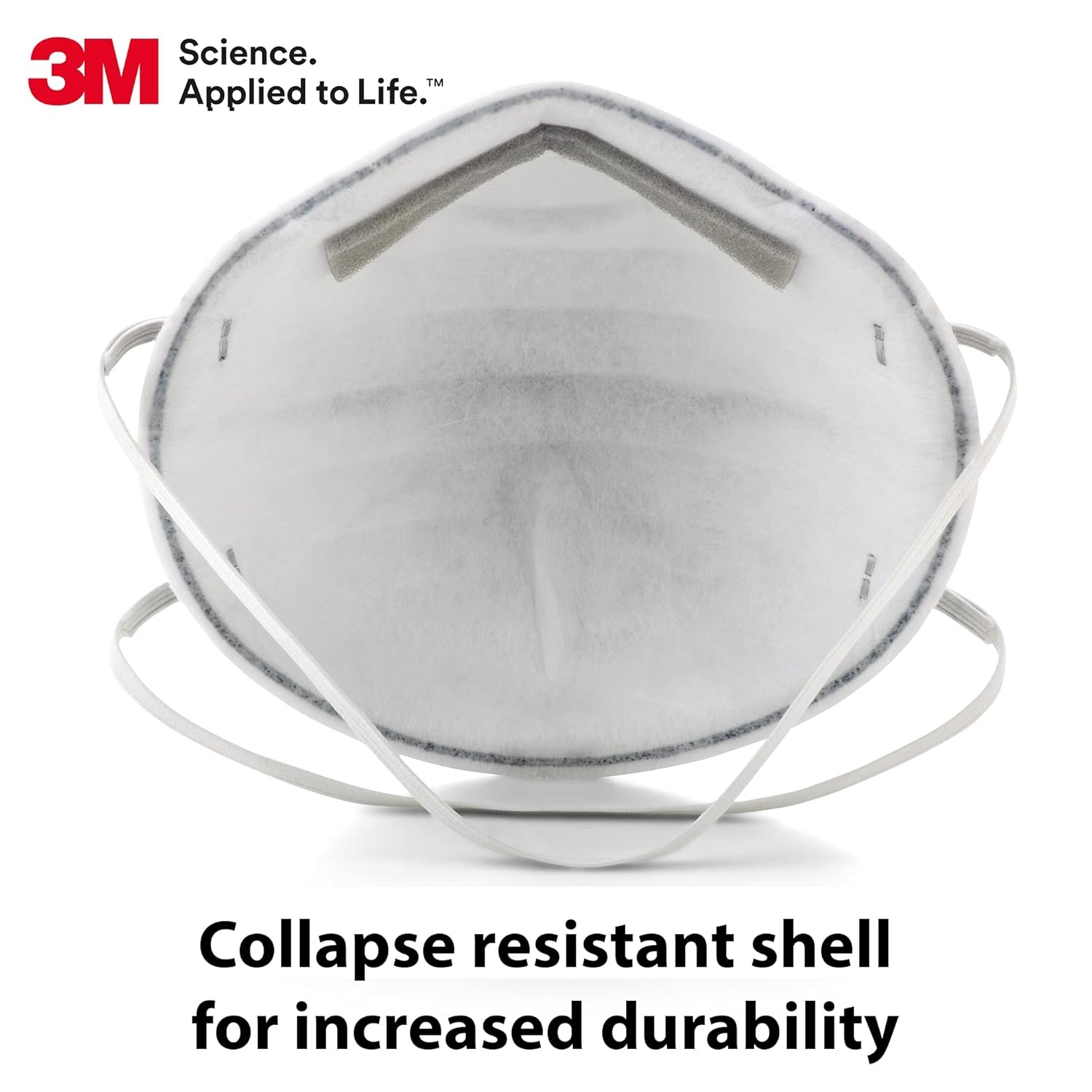 image:image3M Particulate Respirator 8247 Pack of 20 R95 NIOSH Approved Disposable Respirator for Oil Environments Braided Comfort Strap Carbon Filter Material