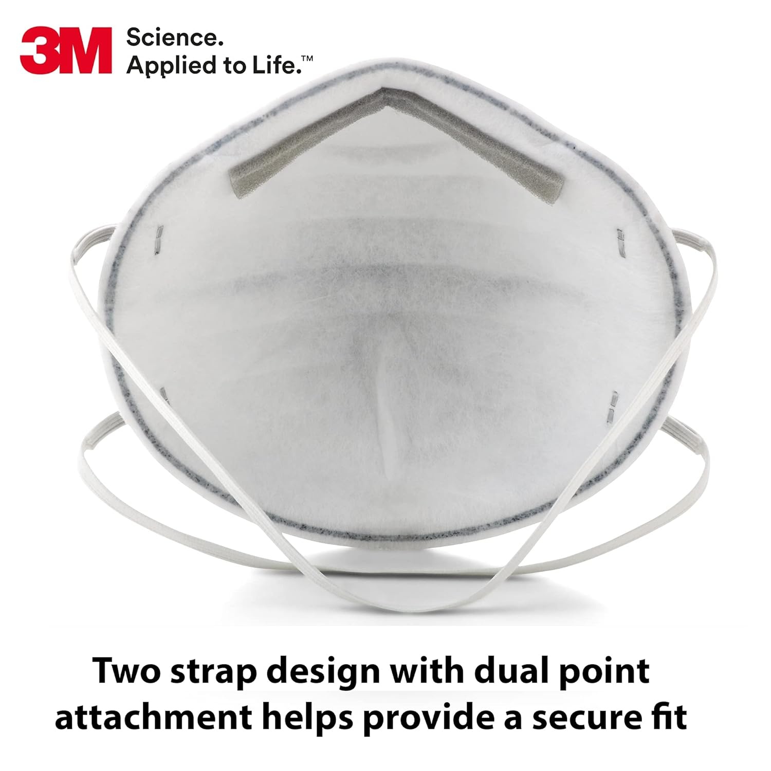 image:image3M Particulate Respirator 8247 Pack of 20 R95 NIOSH Approved Disposable Respirator for Oil Environments Braided Comfort Strap Carbon Filter Material